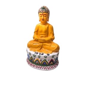 Hand Crafted Chinese Budha Porcelain Figure Signed
